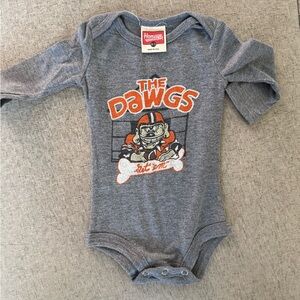 HOMAGE Gray and Orange Kids Bodysuit - Cleveland Browns
